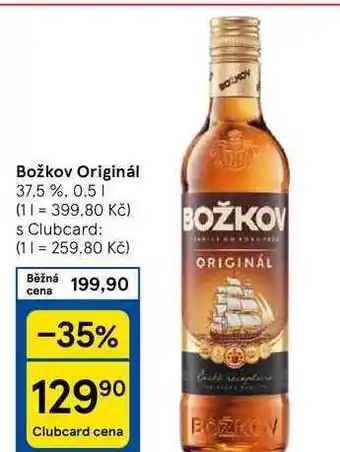 Tesco Božkov Originál 37,5 %, 0.5 l nabídka