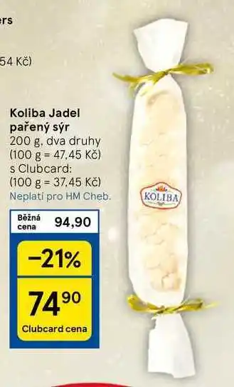 Tesco Koliba Jadel pařený sýr, 200 g nabídka