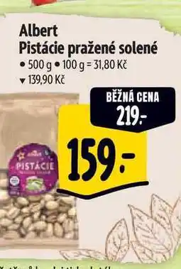 Albert Albert Pistácie pražené solené 500 g nabídka