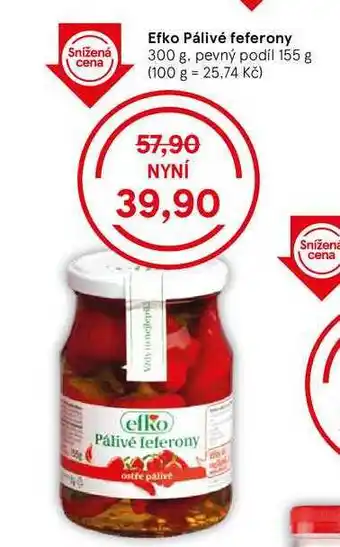 Tesco Efko Pálivé feferony, 300 g nabídka