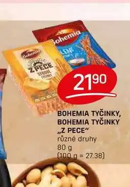 Flop BOHEMIA TYČINKY, BOHEMIA TYČINKY ,,Z PECE různé druhy 80 g nabídka