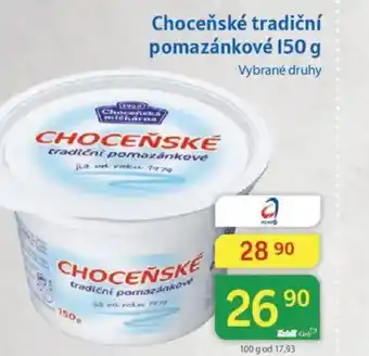 Kubík potraviny Choceňské tradiční pomazánkové nabídka