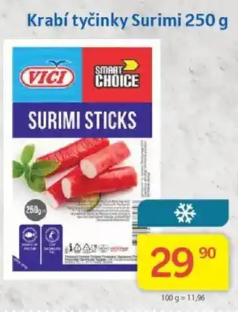 Kubík potraviny Krabí tyčinky Surimi nabídka