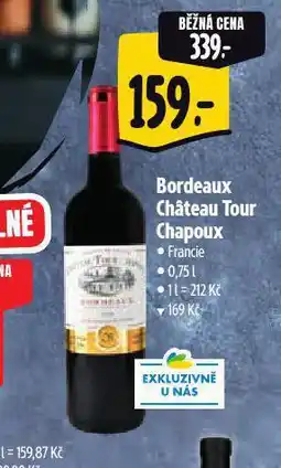 Albert Bordeaux chateau tour chapoux nabídka