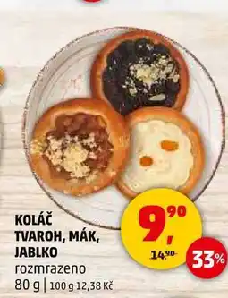 Penny Market KOLÁČ TVAROH, MÁK, JABLKO rozmrazeno, 80 g nabídka