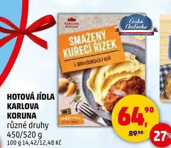 Penny Market HOTOVÁ JÍDLA KARLOVA KORUNA různé druhy, 450/520 g nabídka