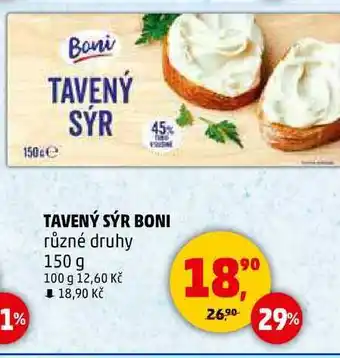 Penny Market TAVENÝ SÝR BONI různé druhy, 150 g nabídka