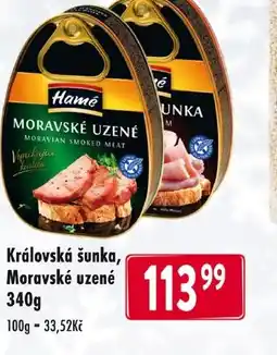 Qanto Královská šunka, Moravské uzené nabídka