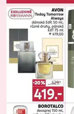 Rossmann Avon today tomorrow always dámská edp nabídka