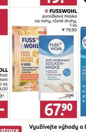 Rossmann Fusswohl ponožková maska na nohy nabídka