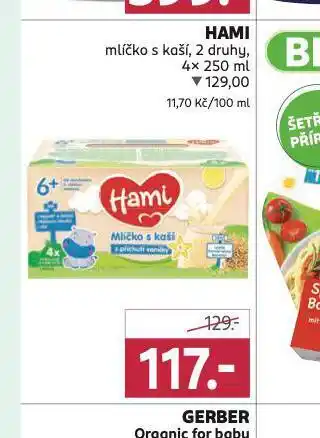 Rossmann Hami mlíčko s kaší nabídka