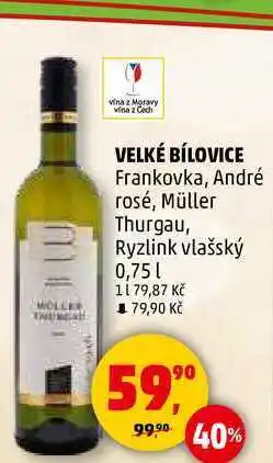 Penny Market VELKÉ BÍLOVICE Frankovka, 0,75 l nabídka