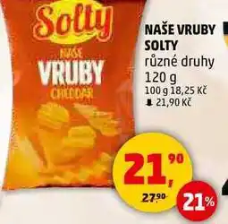 Penny Market NAŠE VRUBY SOLTY různé druhy, 120 g nabídka