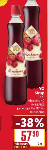Billa YO Sirup nabídka
