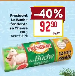 Billa PRESIDENT La Buche fondante se Chévre nabídka