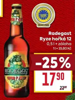 Billa Radegast Ryze hořká 12 nabídka