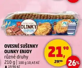 Penny Market OVESNÉ SUŠENKY OLINKY ENJOY různé druhy, 210 g nabídka