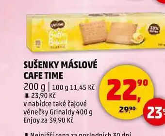 Penny Market SUŠENKY MÁSLOVÉ CAFE TIME, 200 g nabídka