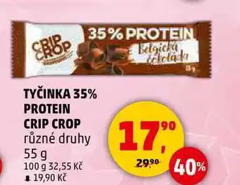 Penny Market TYČINKA 35% PROTEIN CRIP CROP různé druhy, 55 g nabídka