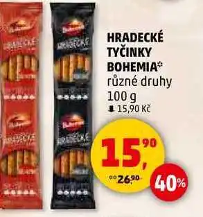 Penny Market HRADECKÉ TYČINKY BOHEMIA různé druhy, 100 g nabídka