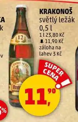 Penny Market KRAKONOŠ světlý ležák, 0,5 l nabídka