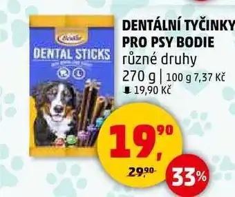 Penny Market DENTÁLNÍ TYČINKY PRO PSY BODIE DENTAL STICKS různé, 270 g nabídka