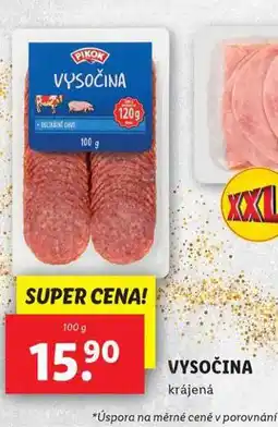 Lidl Vysočina nabídka