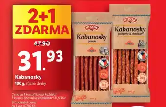 Lidl Kabanosky nabídka