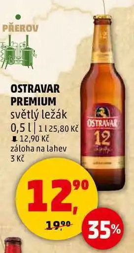 Penny Market OSTRAVAR PREMIUM světlý ležák, 0,5 l nabídka