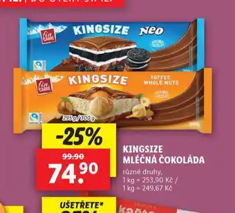 Lidl Kingsize mléčná čokoláda nabídka