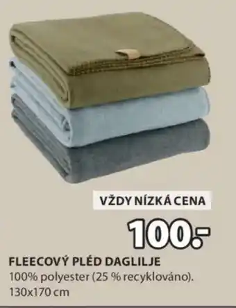 JYSK Fleecový pléd daglilje nabídka