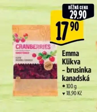 Albert Emma Klikva - brusinka kanadská nabídka