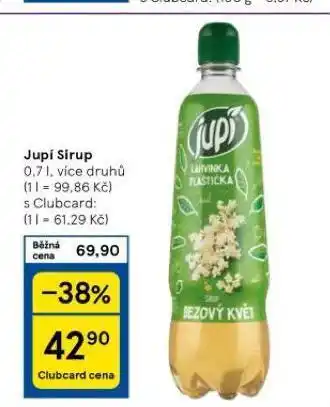 Tesco Jupí sirup nabídka