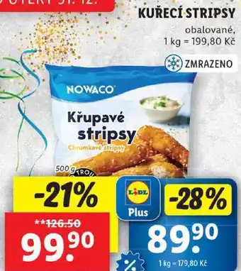 Lidl KUŘECÍ STRIPSY, 500 g nabídka