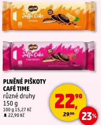 Penny Market Plněné piškoty café time nabídka