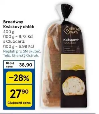 Tesco Breadway kváskový chléb nabídka