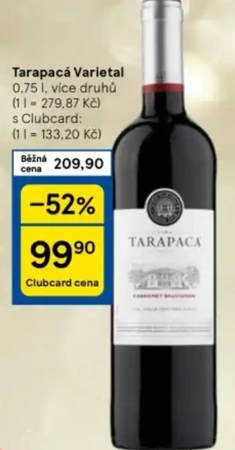 Tesco Tarapacá varietal nabídka