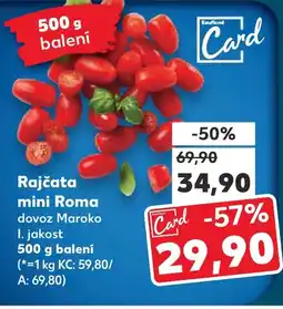 Kaufland Rajčata mini Roma nabídka