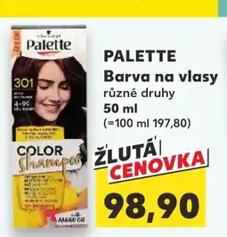 Kaufland Palette barva na vlasy různé druhy nabídka