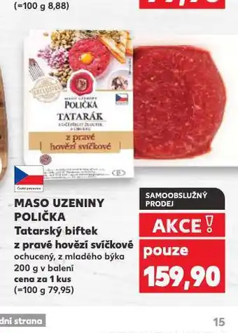 Kaufland Tatarský biftek z pravé hovězí svíčkové nabídka