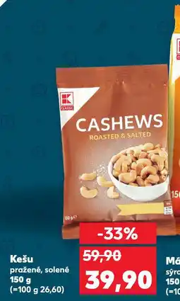 Kaufland Kešu pražené, solené nabídka
