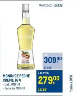 Makro MONIN De Peche Creme 16% nabídka