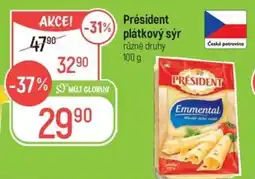 Globus Président plátkový sýr nabídka