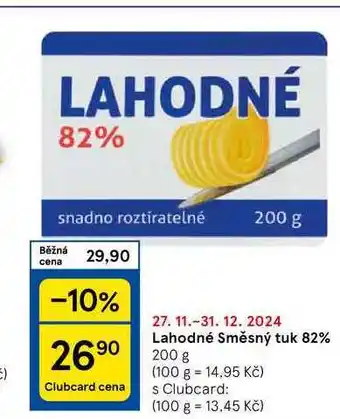 Tesco Lahodné Směsný tuk 82%, 200 g nabídka