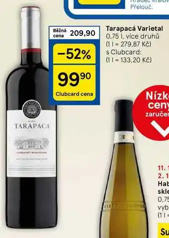 Tesco Tarapacá Varietal, 0.75 l nabídka