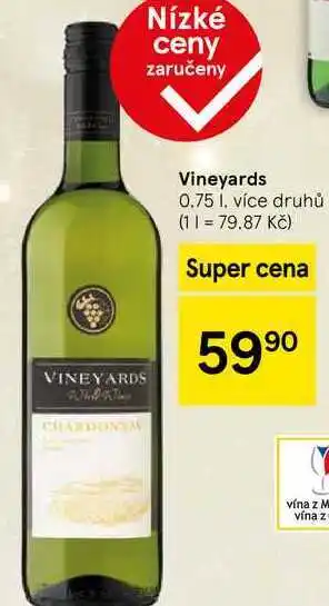 Tesco Vineyards, 0.75 l nabídka