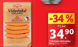 Lidl Vídeňské mini párky nabídka
