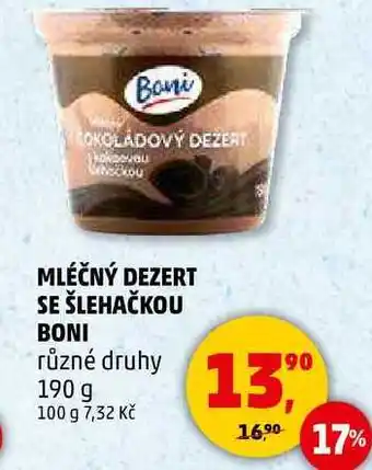 Penny Market MLÉČNÝ DEZERT SE ŠLEHAČKOU BONI různé druhy, 190 g nabídka