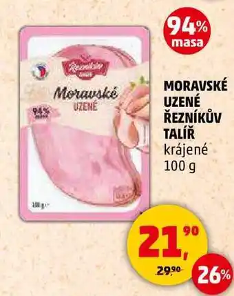 Penny Market MORAVSKÉ UZENÉ ŘEZNÍKŮV TALÍŘ krájené, 100 g nabídka