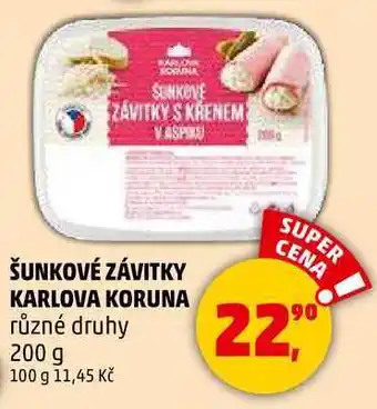 Penny Market ŠUNKOVÉ ZÁVITKY KARLOVA KORUNA různé druhy, 200 g nabídka